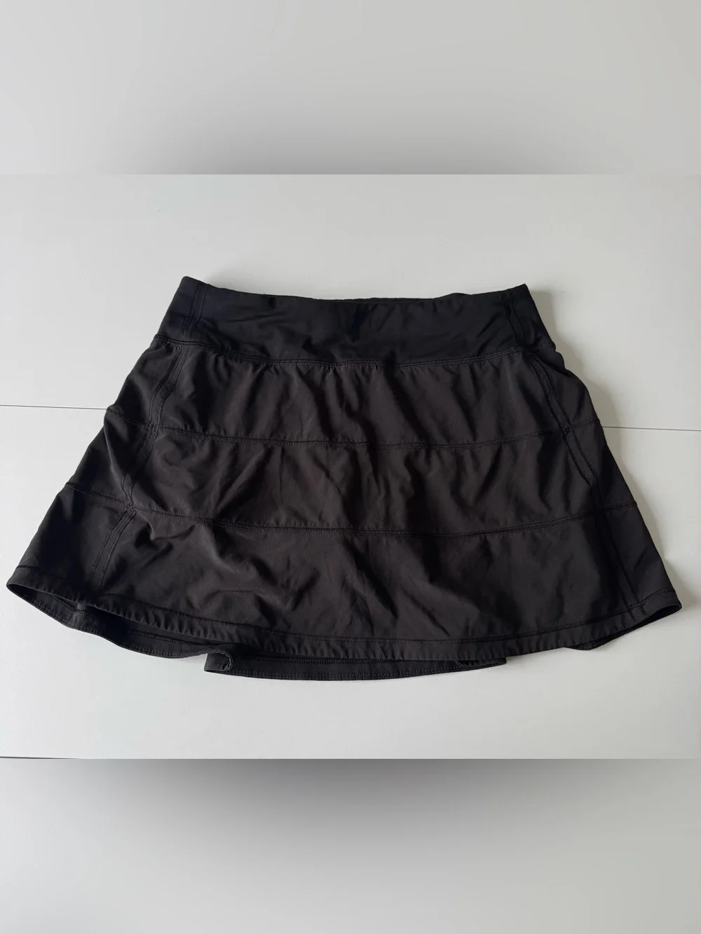 Lululemon Pace Rival Mid-Rise Tennis Skirt in Black (Long 12”) - Size 8